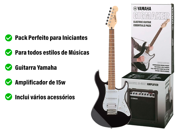 Yamaha EG112 GPII Pack Guitarra Elétrica para iniciantes Yamaha EG112 GPII Pack Guitarra Elétrica para iniciantes